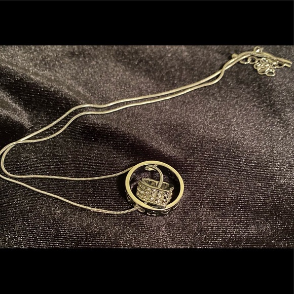 HEART WITH CIRCLE NECKLACE WITH SWAROVSKI ELEMENTS - Picture 3 of 4